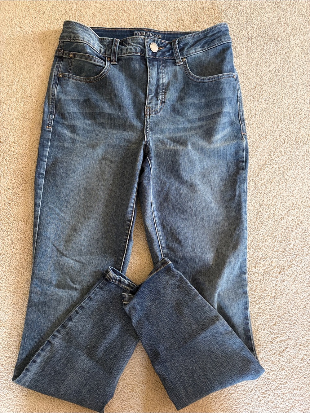 Maurices Women’s Straight Leg Jeans in Medium Blue Wash
